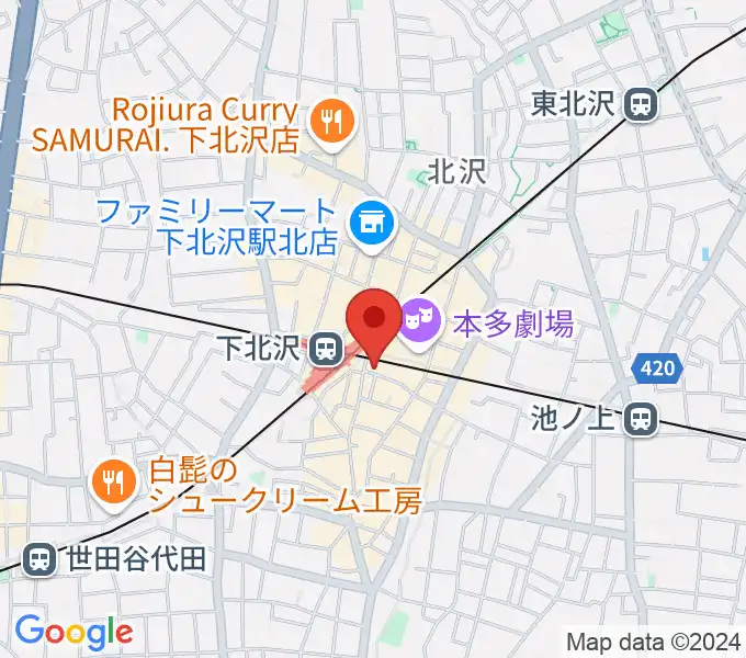 駅前劇場の地図