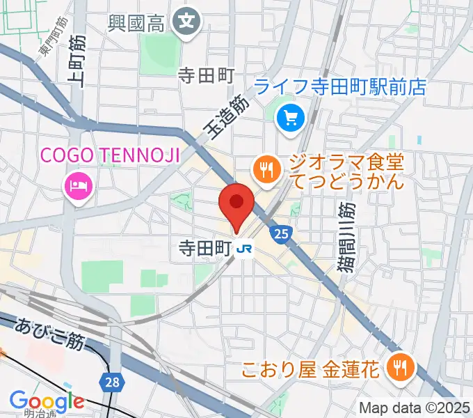 寺田町Fireloopの地図