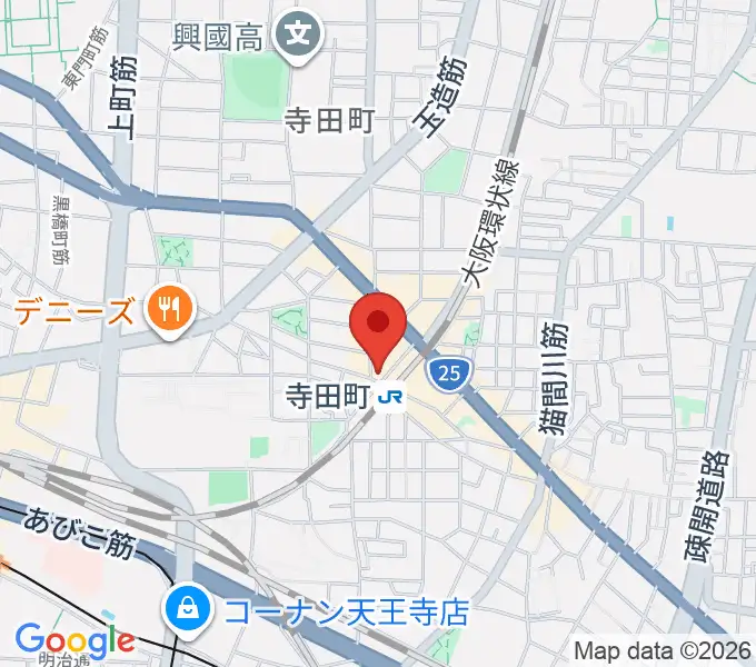 寺田町Fireloopの地図
