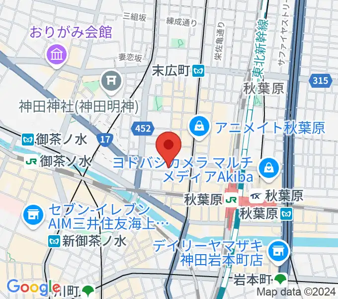 AKIBAカルチャーズ劇場の地図