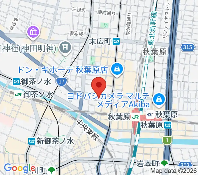 AKIBAカルチャーズ劇場の地図
