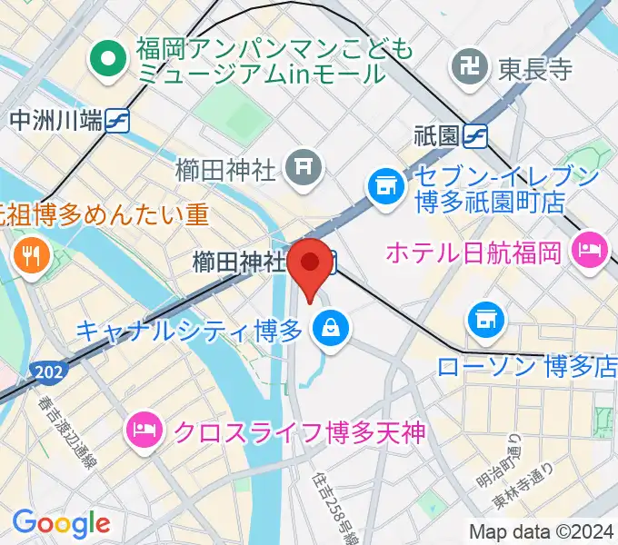 キャナルシティ劇場の地図