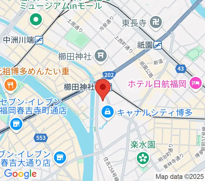 キャナルシティ劇場の地図