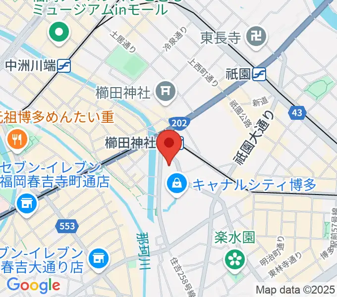 キャナルシティ劇場の地図
