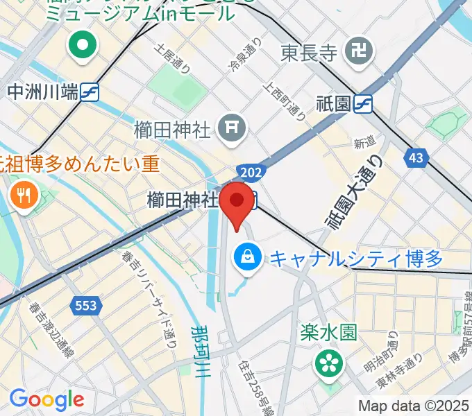 キャナルシティ劇場の地図