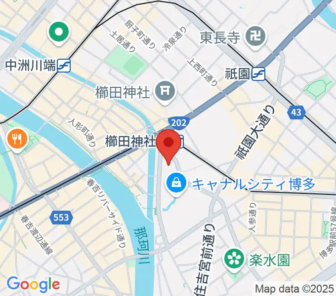 キャナルシティ劇場の地図