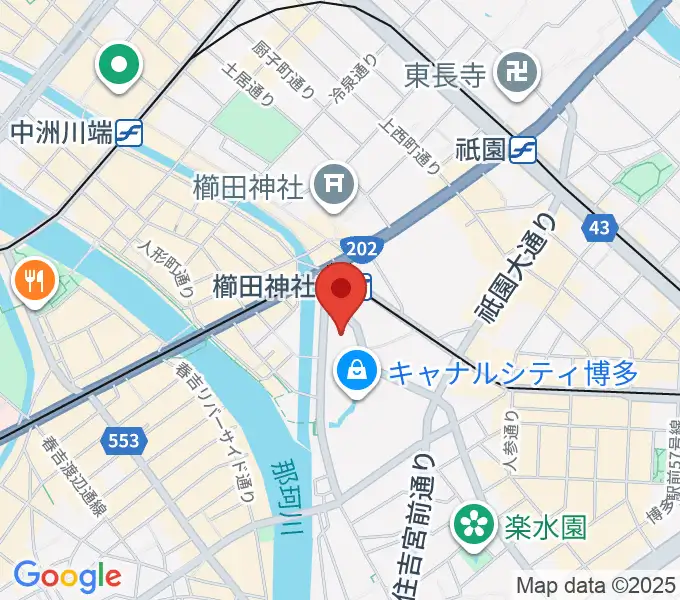 キャナルシティ劇場の地図