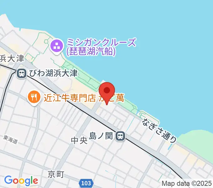 大津市民会館の地図