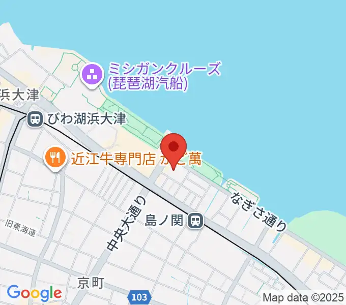 大津市民会館の地図