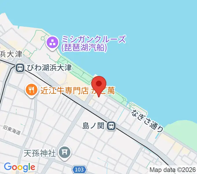 大津市民会館の地図