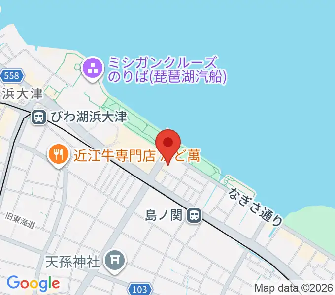 大津市民会館の地図