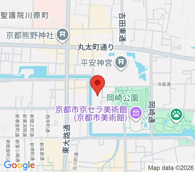 ロームシアター京都の地図