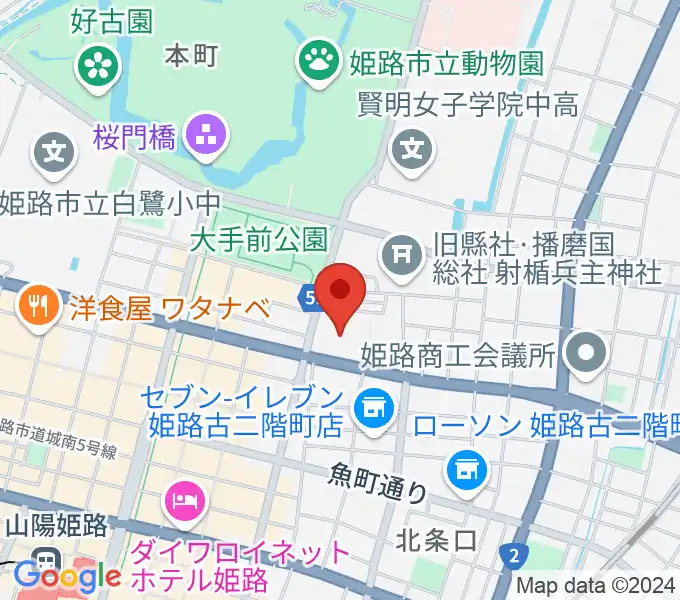 姫路市市民会館の地図