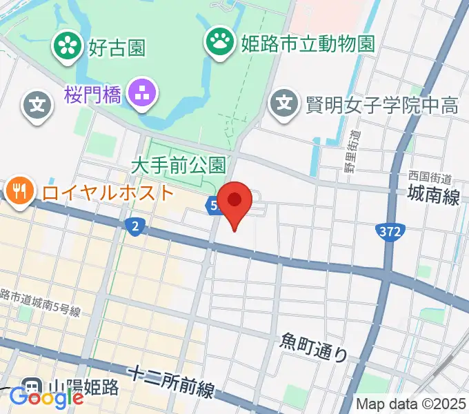 姫路市市民会館の地図