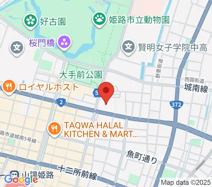 姫路市市民会館の地図