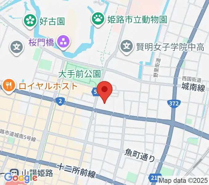 姫路市市民会館の地図