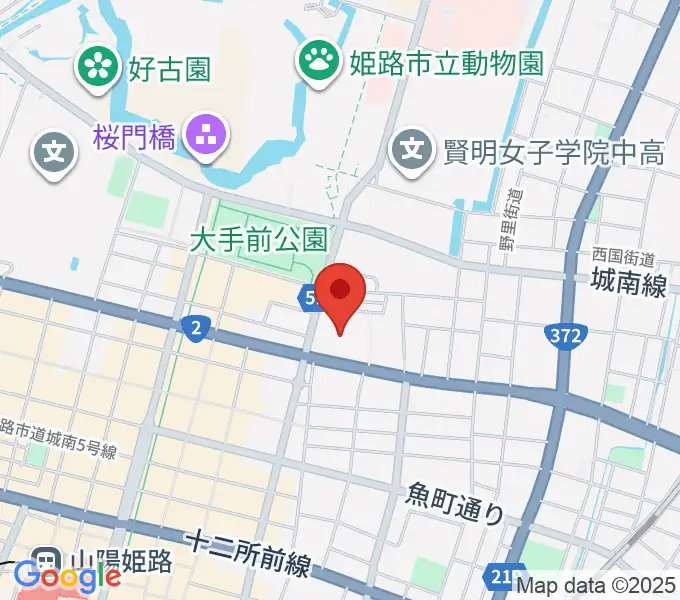 姫路市市民会館の地図