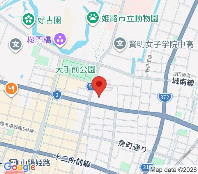 姫路市市民会館の地図