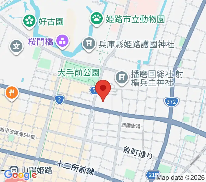 姫路市市民会館の地図