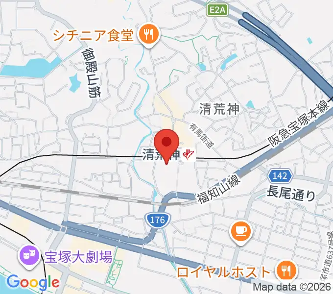 宝塚ベガ・ホールの地図