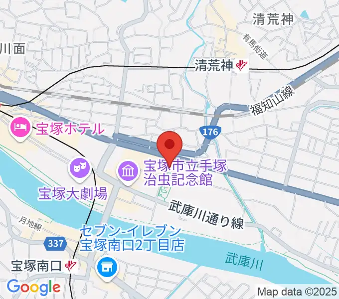 宝塚文化創造館の地図