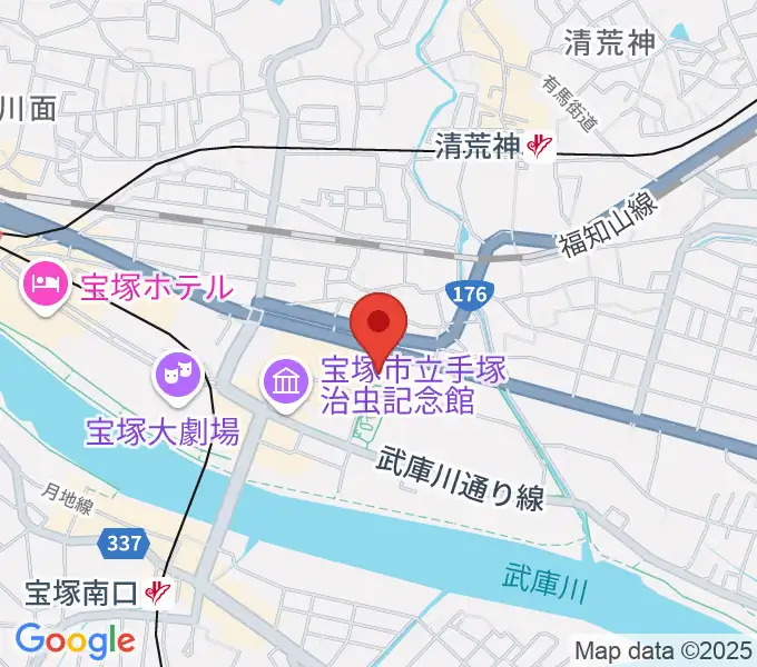 宝塚文化創造館の地図
