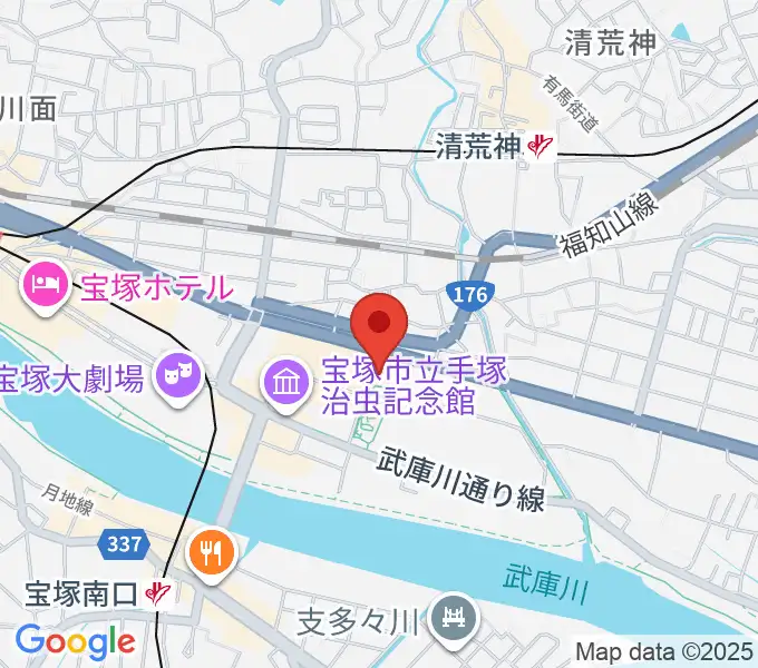 宝塚文化創造館の地図