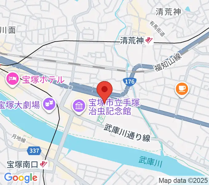 宝塚文化創造館の地図