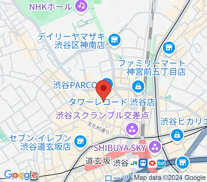 渋谷GARRETの地図