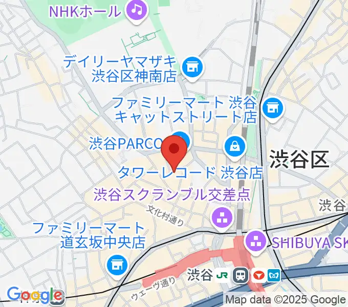 渋谷GARRETの地図