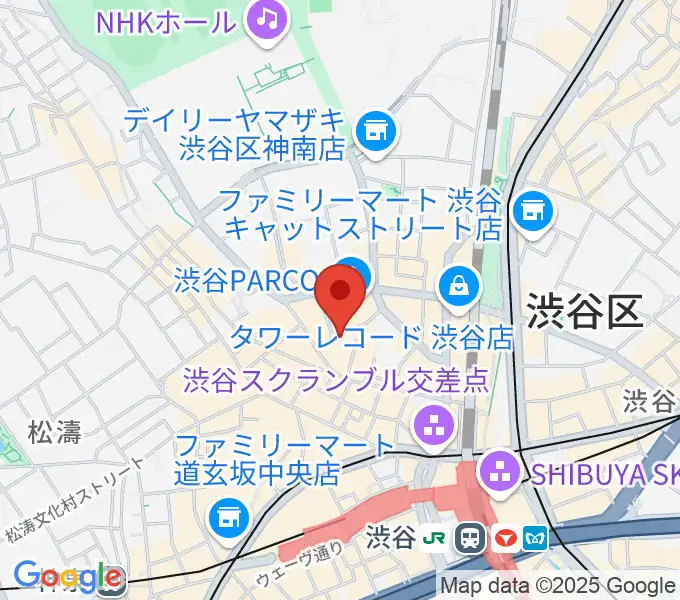 渋谷GARRETの地図