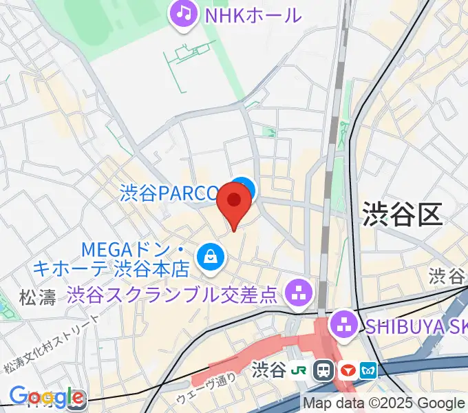 渋谷GARRETの地図
