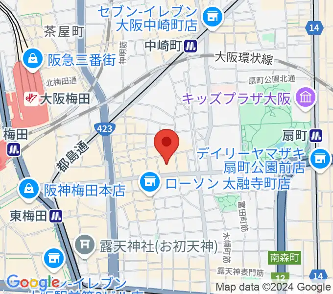 梅田Zeelaの地図