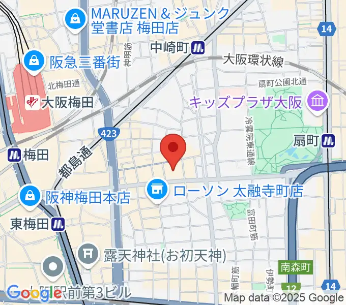 梅田Zeelaの地図