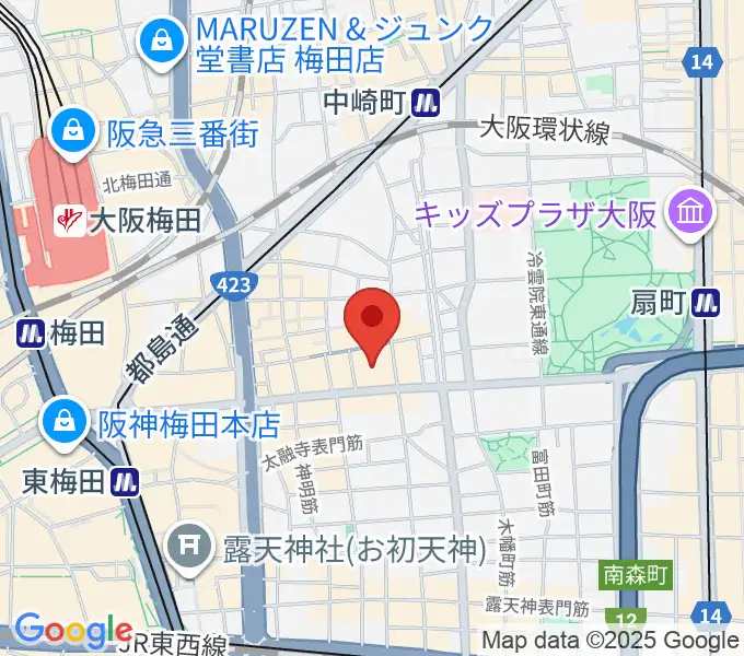 梅田Zeelaの地図