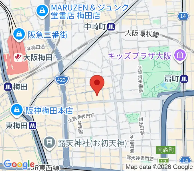 梅田Zeelaの地図
