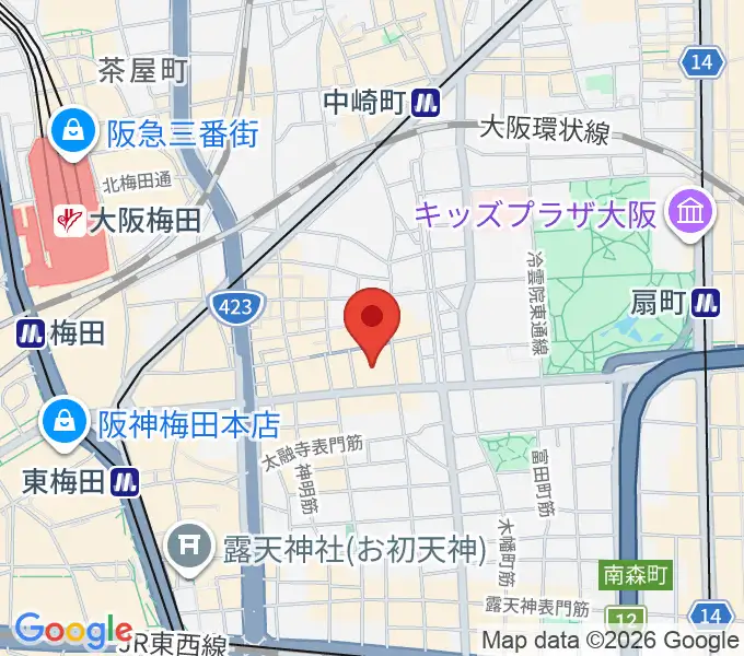 梅田Zeelaの地図