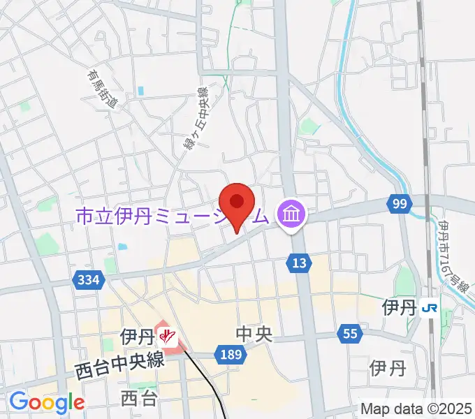 伊丹アイフォニックホールの地図