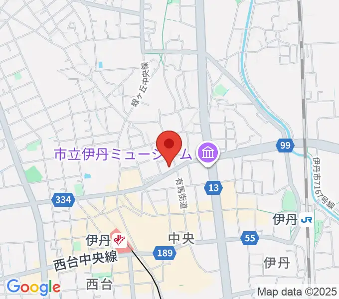伊丹アイフォニックホールの地図