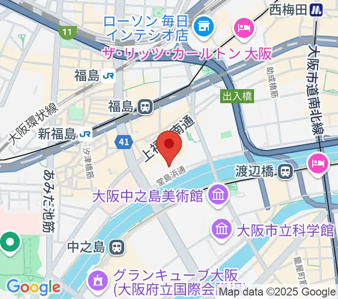 堂島リバーフォーラムの地図