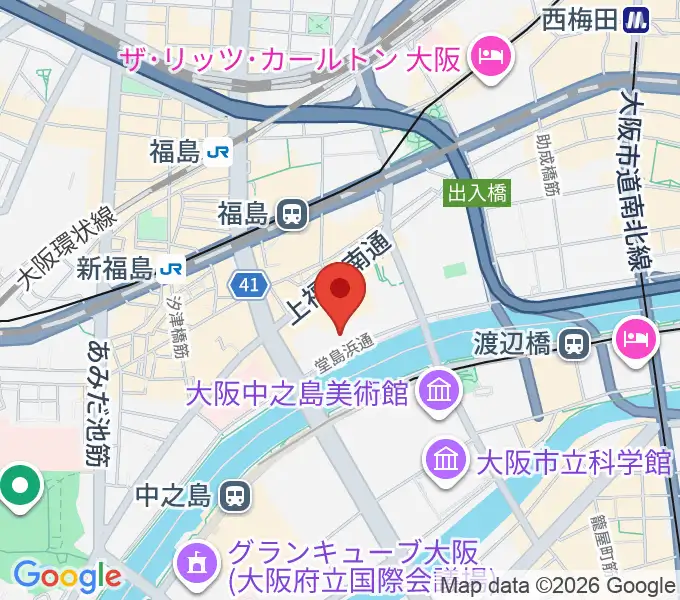 堂島リバーフォーラムの地図