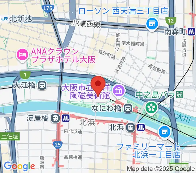 大阪市中央公会堂の地図