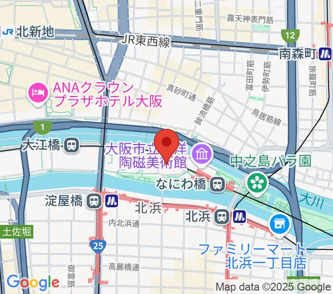 大阪市中央公会堂の地図