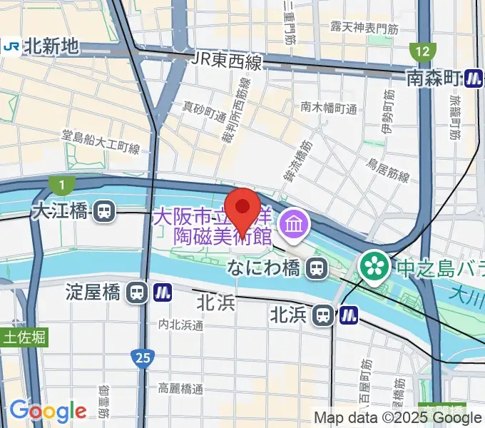 大阪市中央公会堂の地図