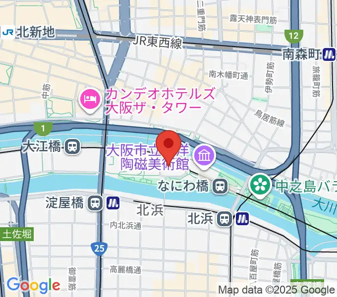 大阪市中央公会堂の地図