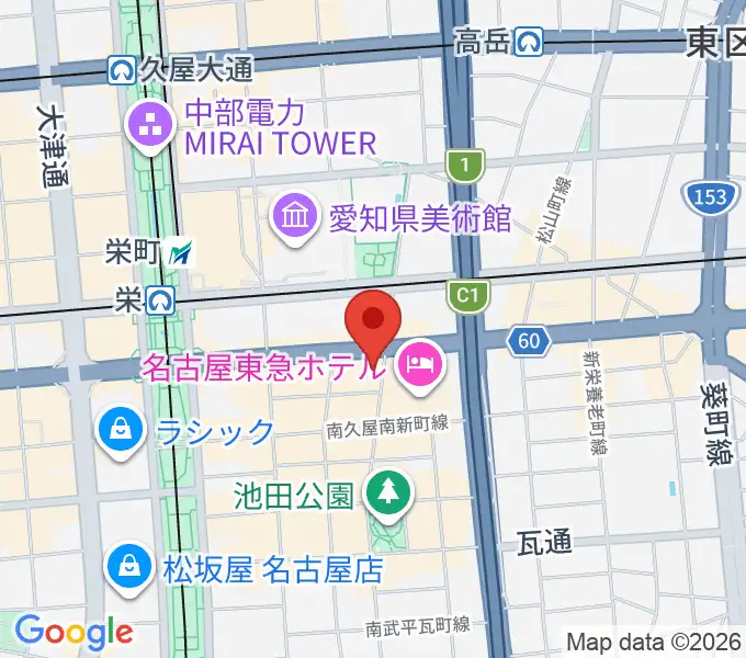 宗次ホールの地図
