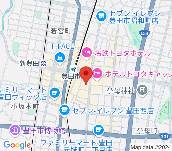 豊田市コンサートホールの地図