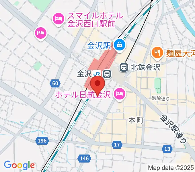 石川県立音楽堂の地図