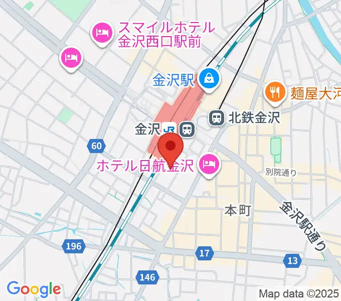 石川県立音楽堂の地図