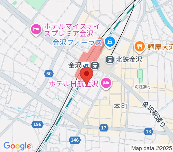 石川県立音楽堂の地図